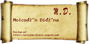 Molcsán Diána névjegykártya
