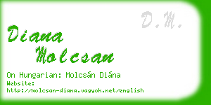 diana molcsan business card